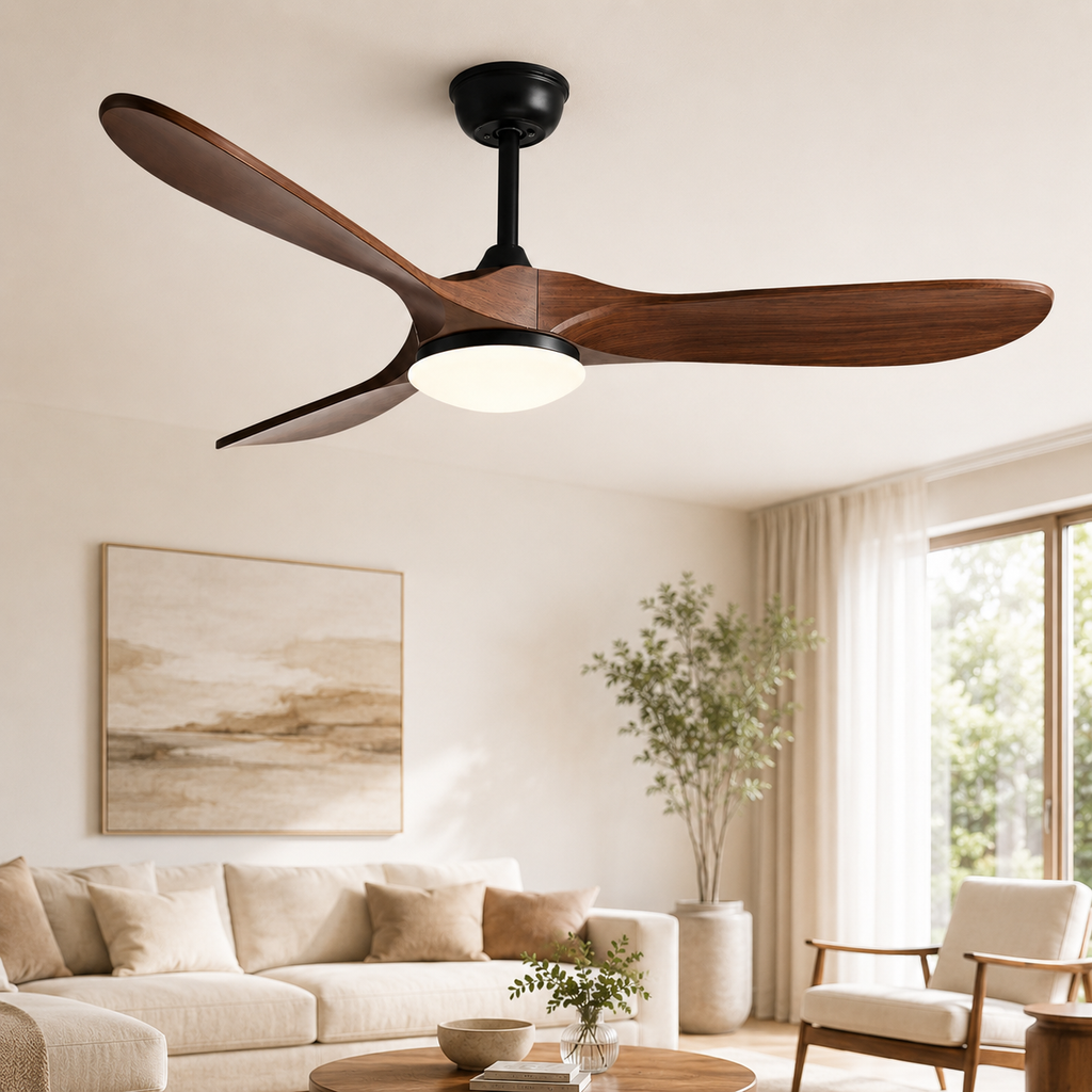 Vindra — Ventilateur de plafond moteur DC et LED