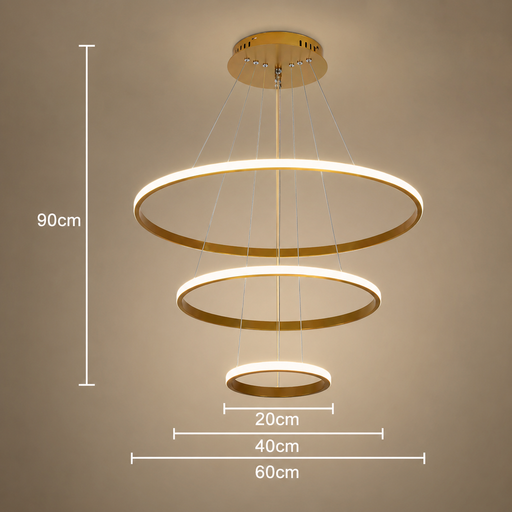 Suspension Trois Anneaux LED Dimmable – Modèle Anellia (LA MAISON CLARTE)