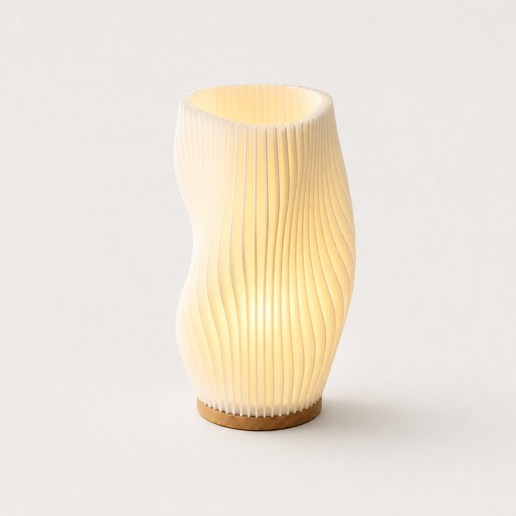 Lampe à Poser LOANA - Design Torsadé, Lumière Douce