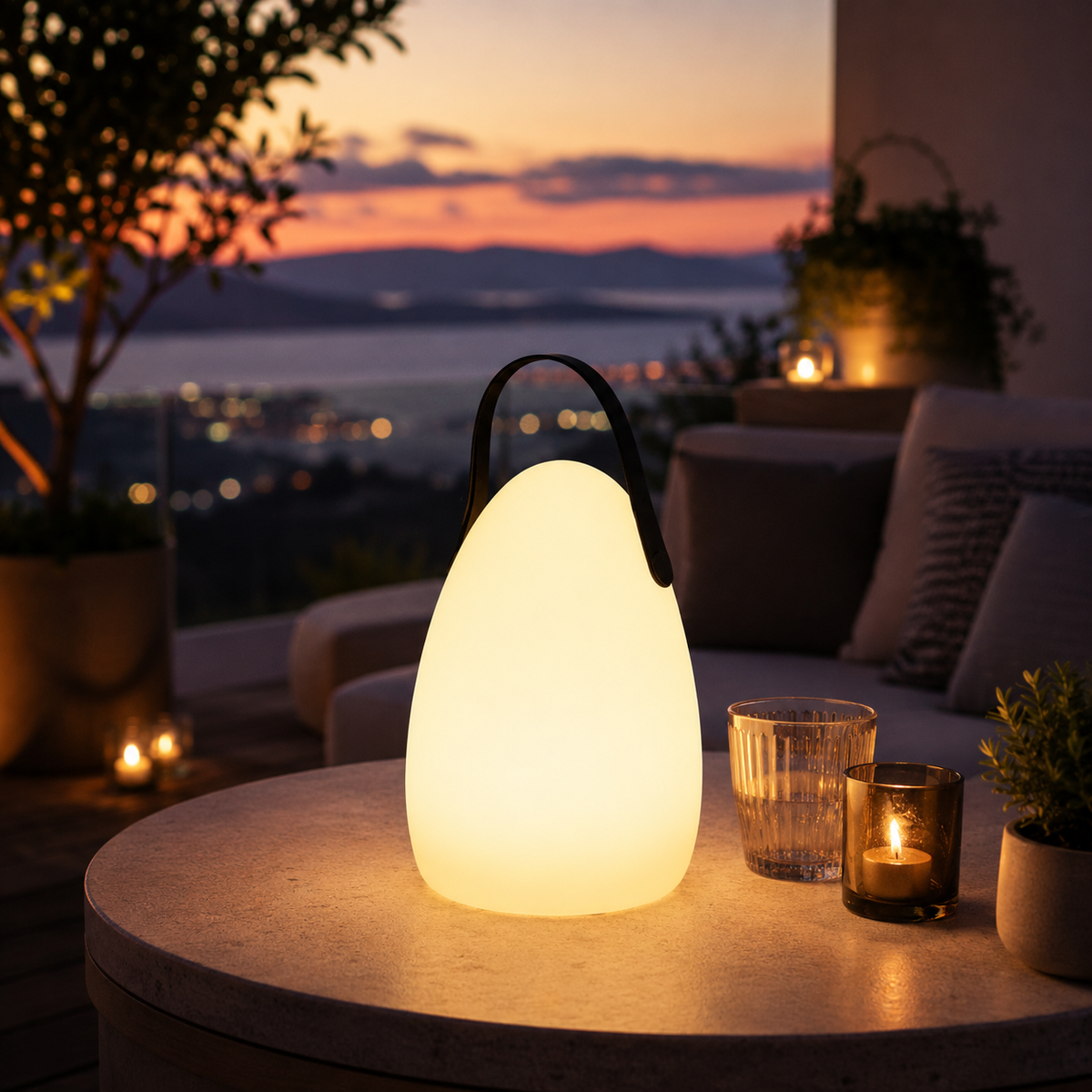 Lucciola — Lampe de table extérieure rechargeable