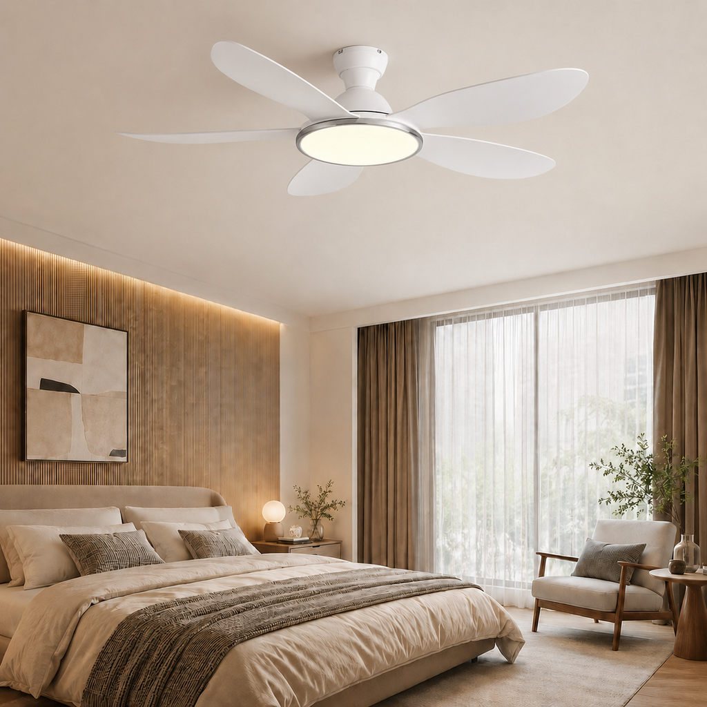 Elvéa — Ventilateur de plafond en bois LED