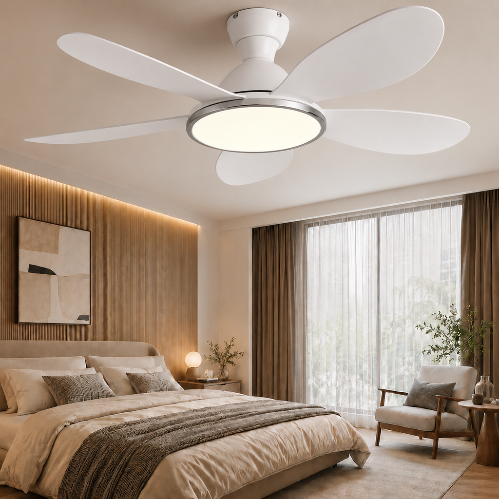 Elvéa — Ventilateur de plafond en bois LED