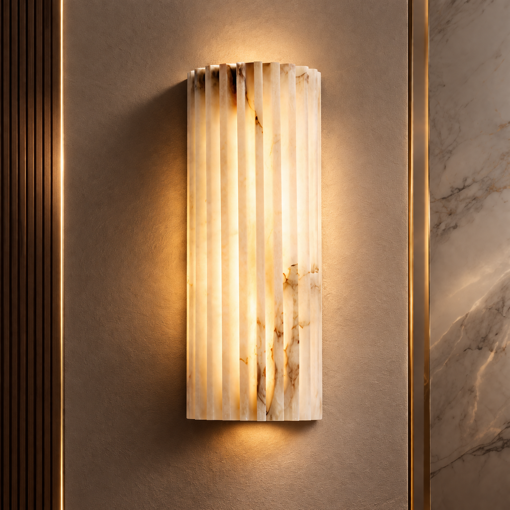 Sienne — Applique murale LED en marbre beige