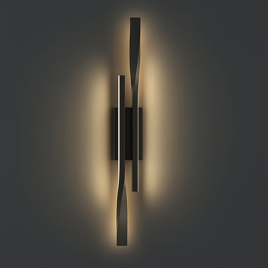 Aluna — Applique murale LED linéaire noire