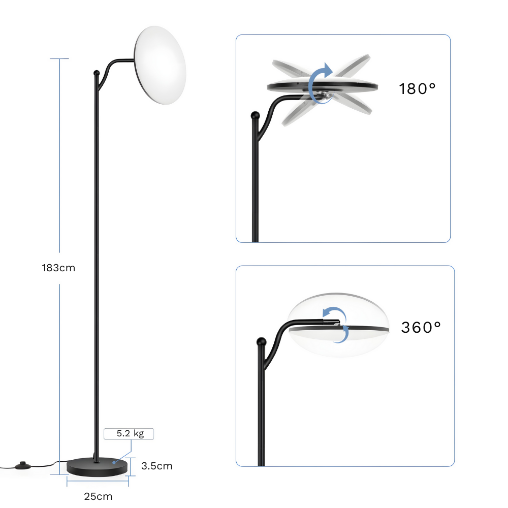 Aérane — Lampadaire LED au profil courbé