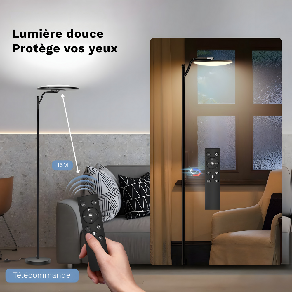 Aérane — Lampadaire LED au profil courbé