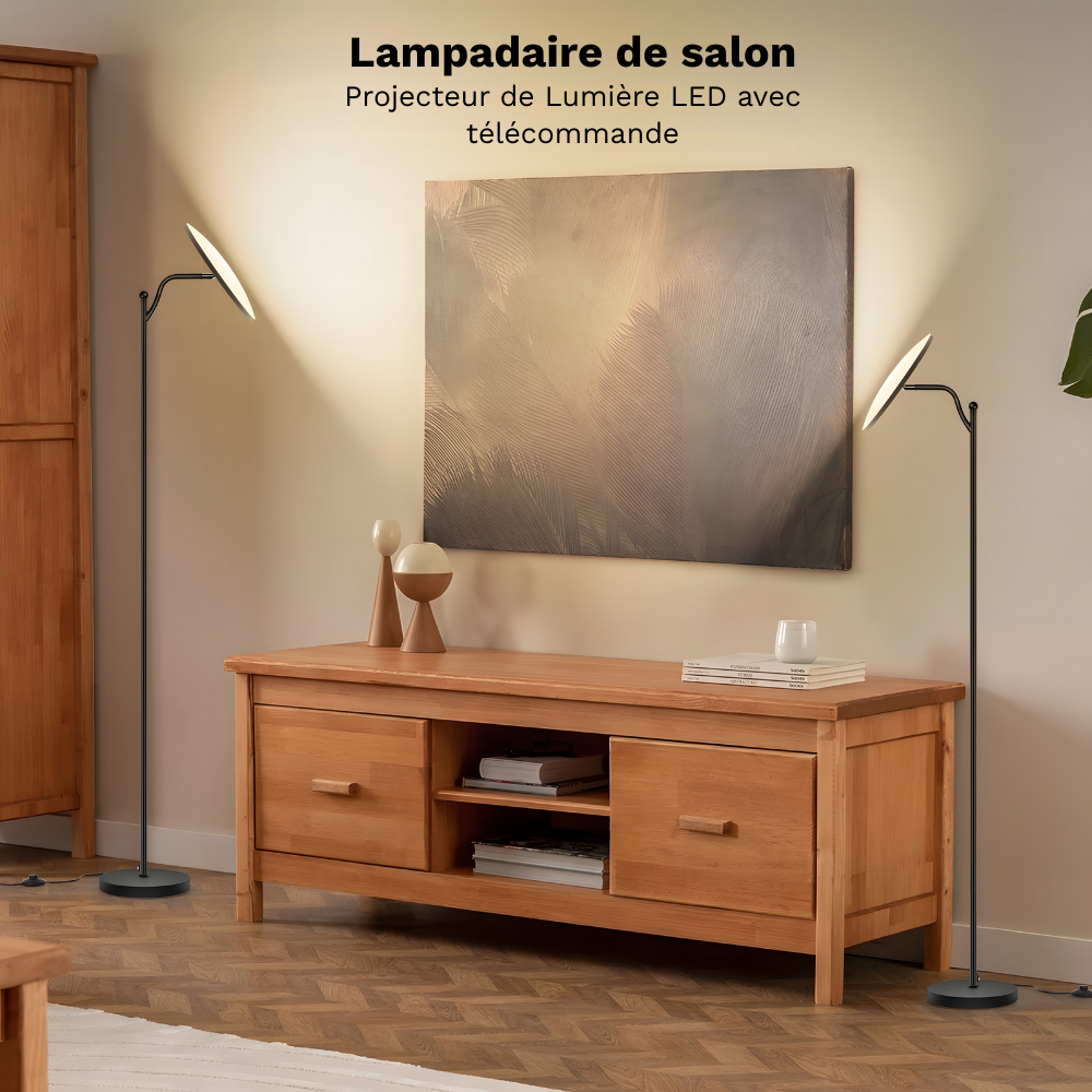 Aérane — Lampadaire LED au profil courbé