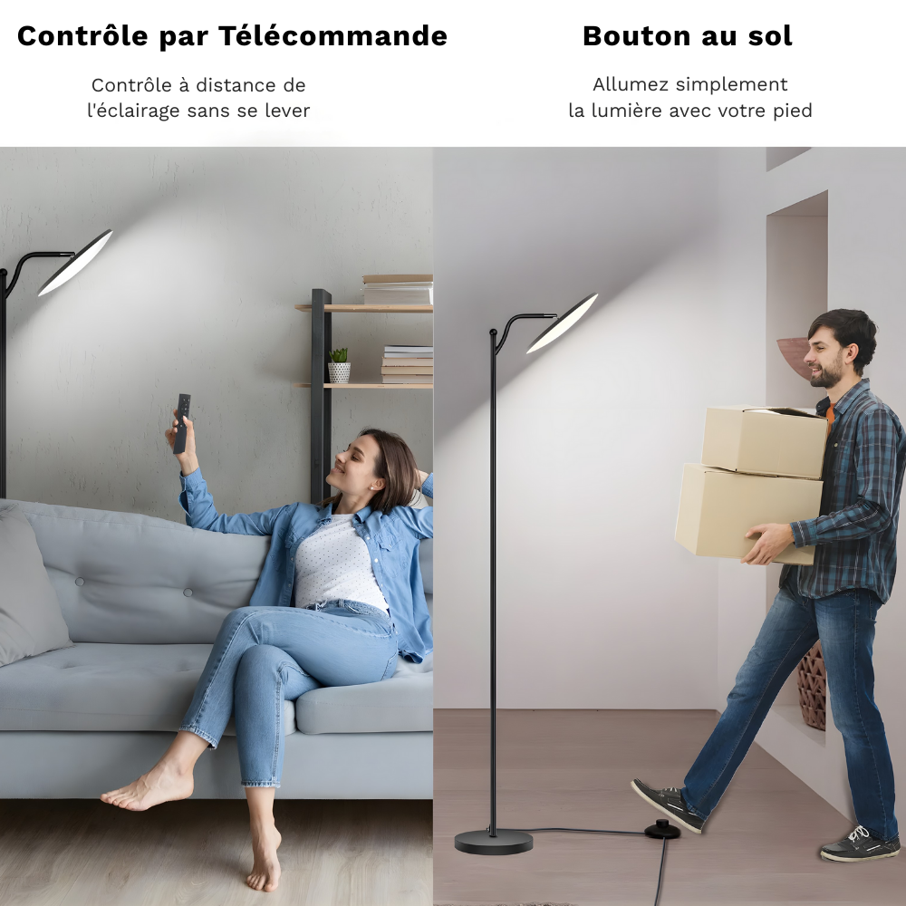Aérane — Lampadaire LED au profil courbé