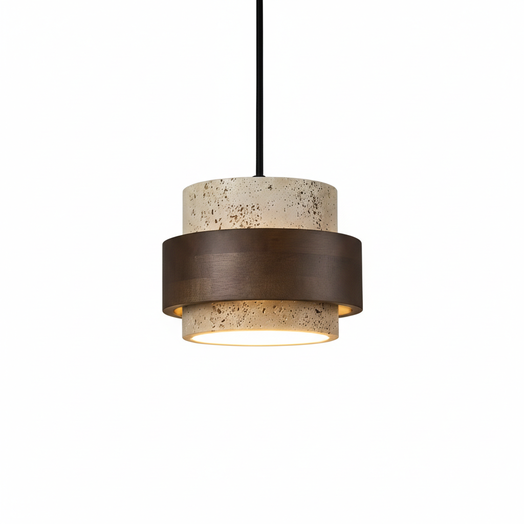 Terranoce — Suspension chaleureuse en bois de noyer