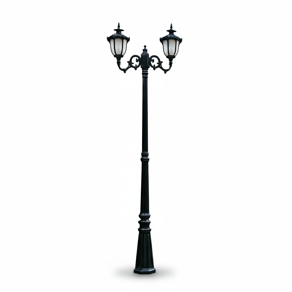 Belveda — Lampadaire d'allée double tête E27
