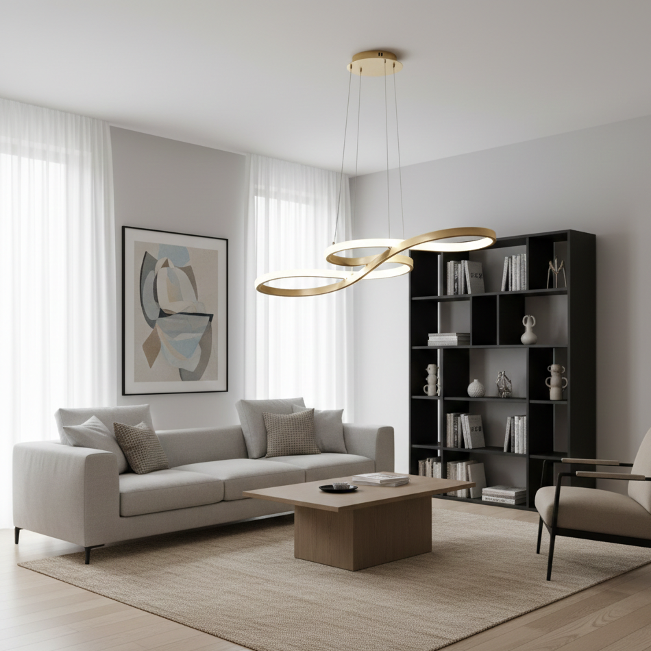 Mobia — Suspension sculpture en ruban continu