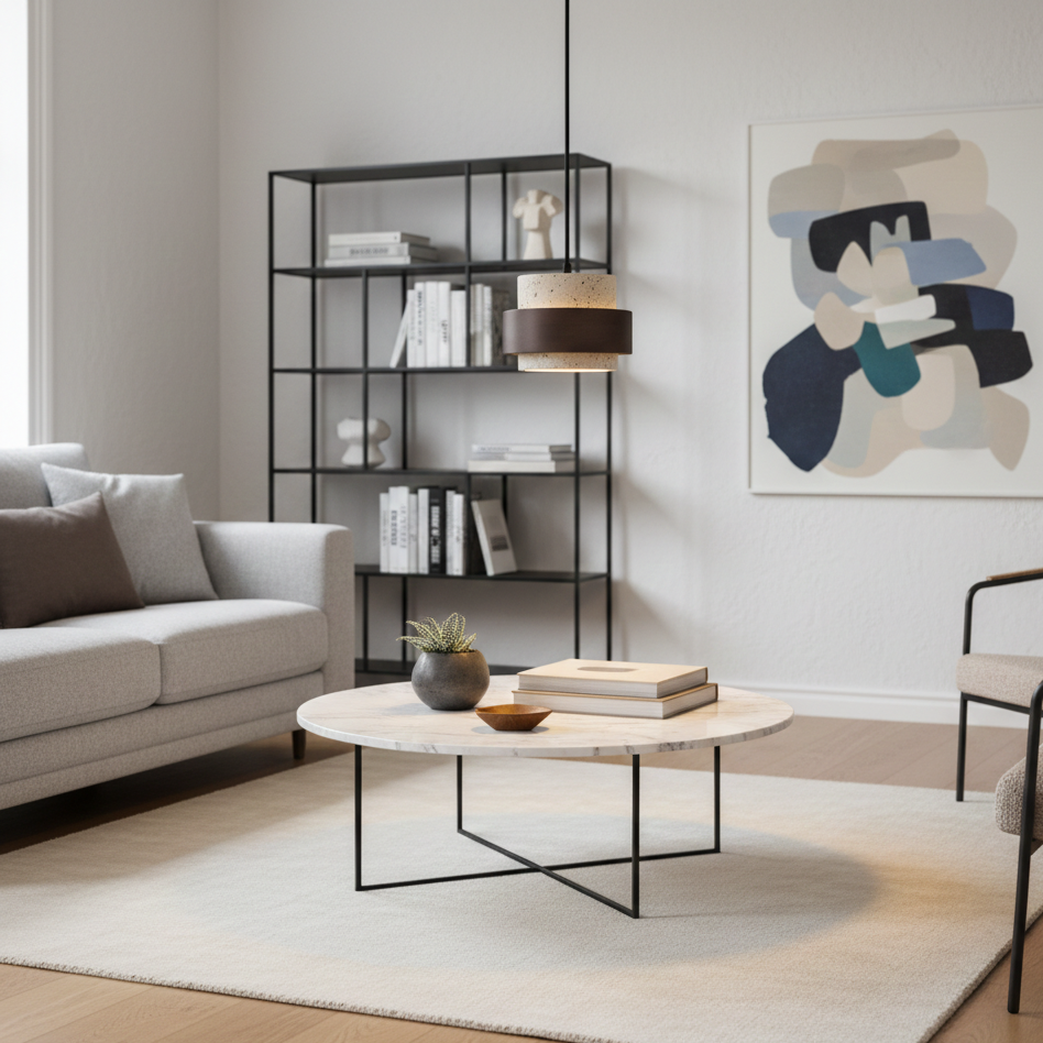 Terranoce — Suspension chaleureuse en bois de noyer