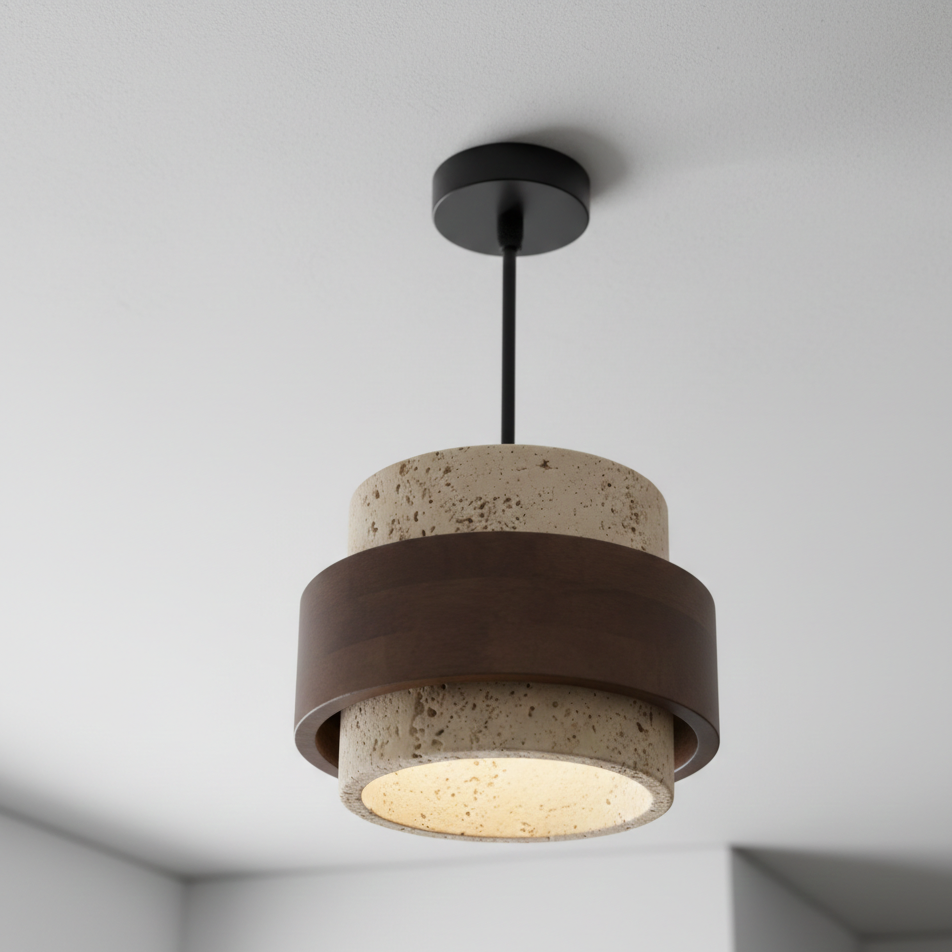 Terranoce — Suspension chaleureuse en bois de noyer