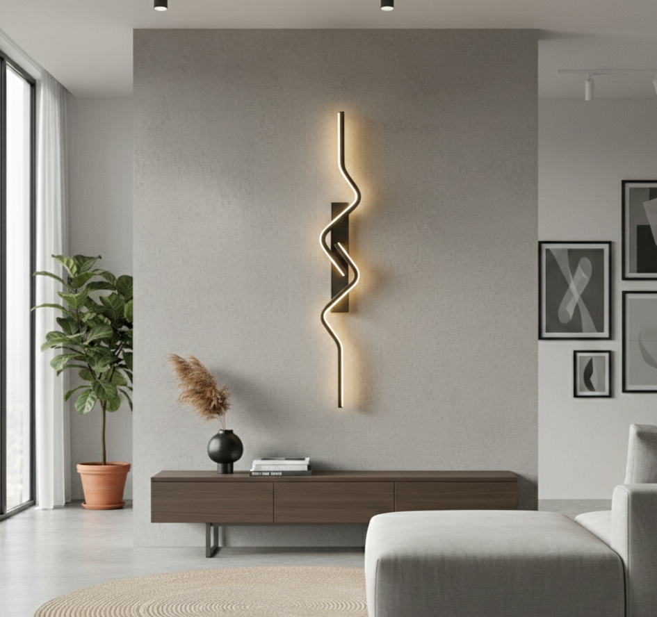 Serpentina — Applique murale ondulée LED