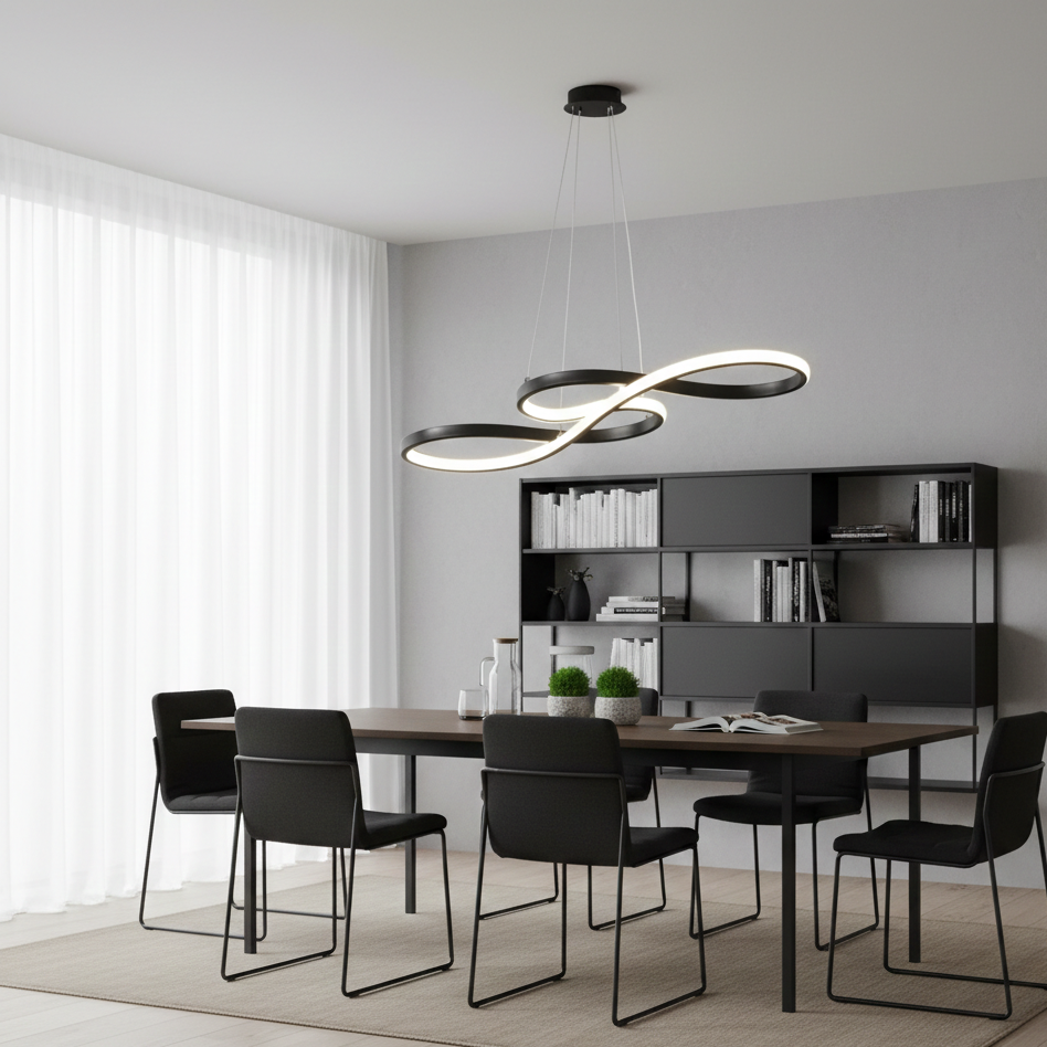 Mobia — Suspension sculpture en ruban continu