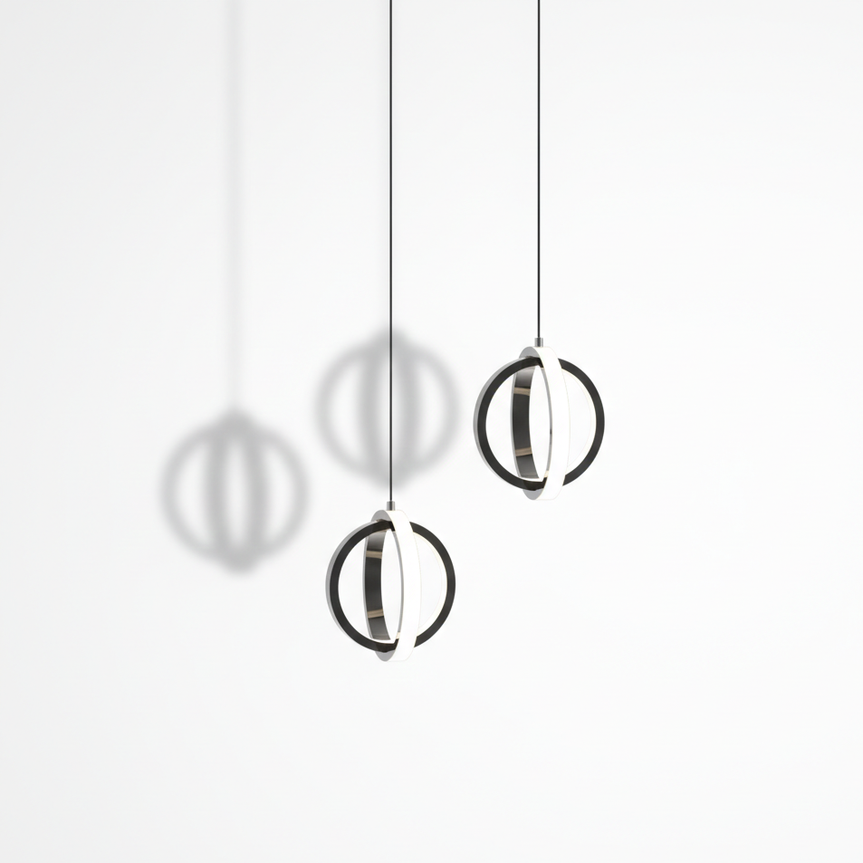 Cosima — Suspension contemporaine noire ou dorée