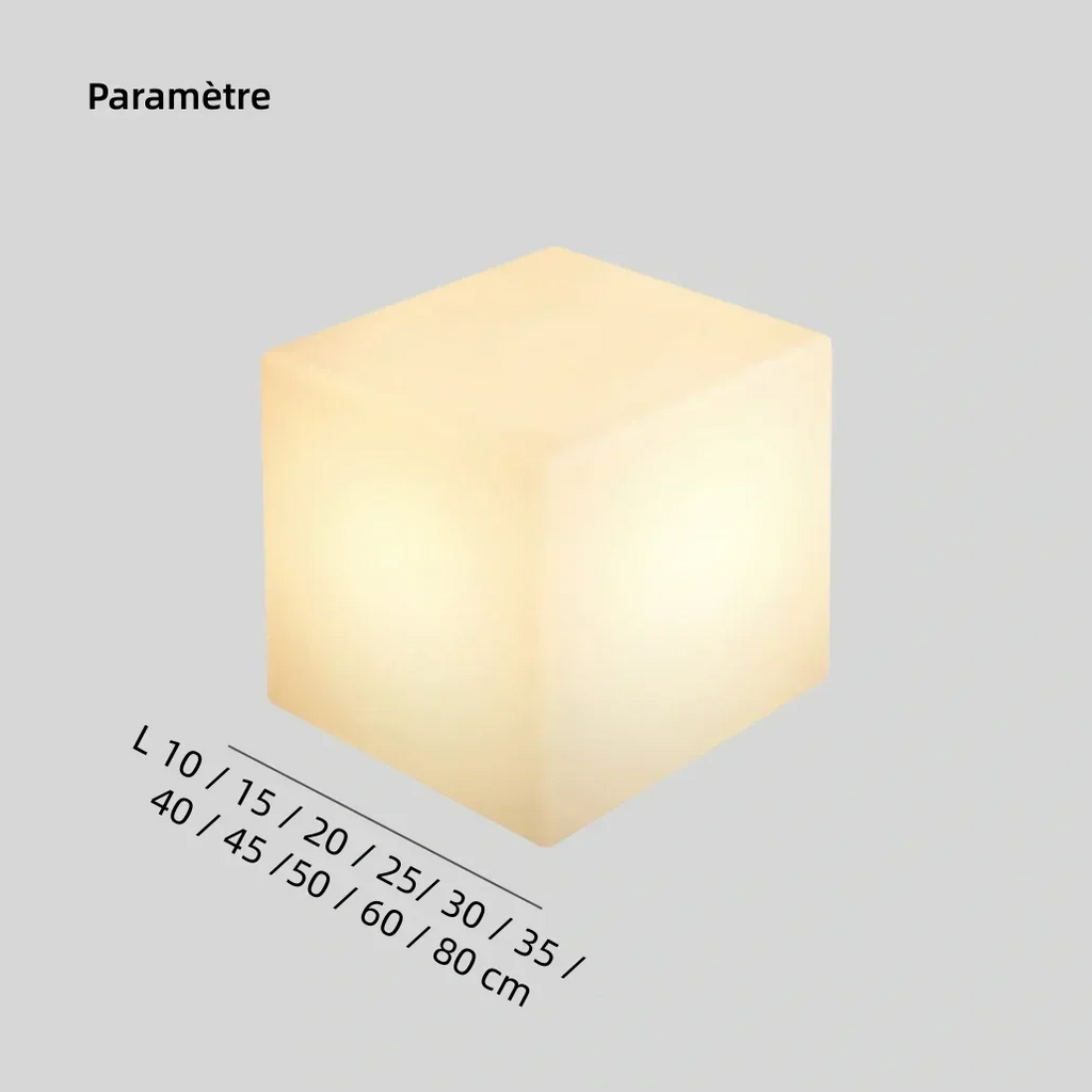 Cubo — Lampe cube LED rechargeable d'extérieur