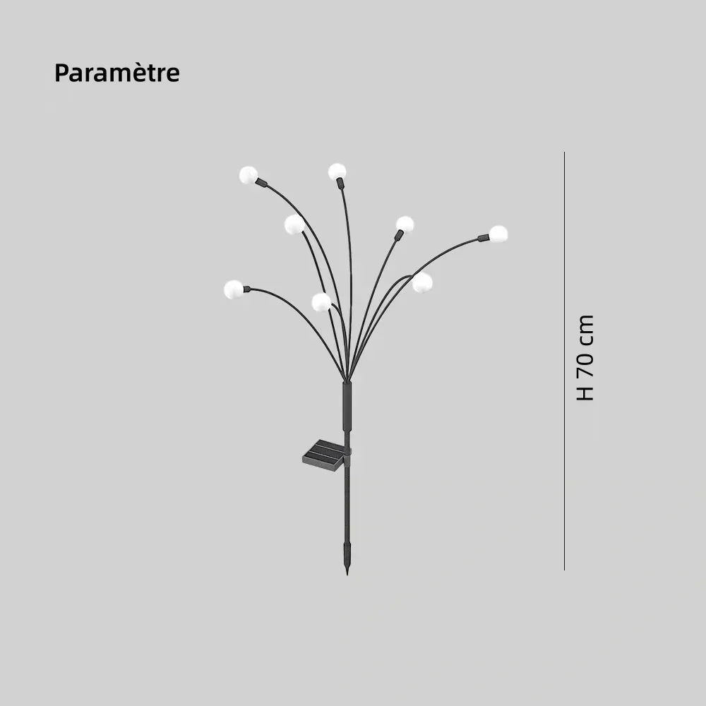 Lucina — Lampe solaire luciole huit têtes