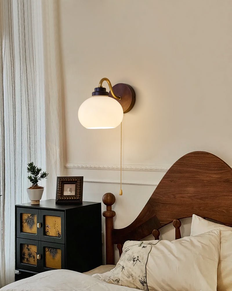 Verrane — Applique murale en bois et verre