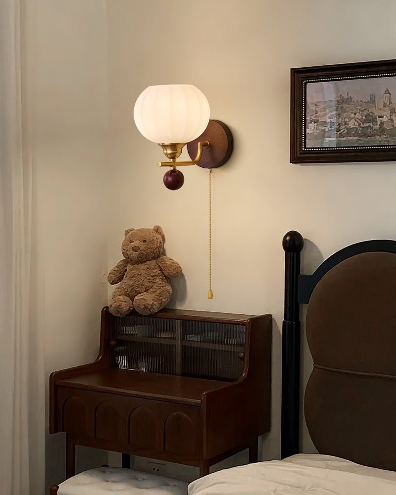Verrane — Applique murale en bois et verre