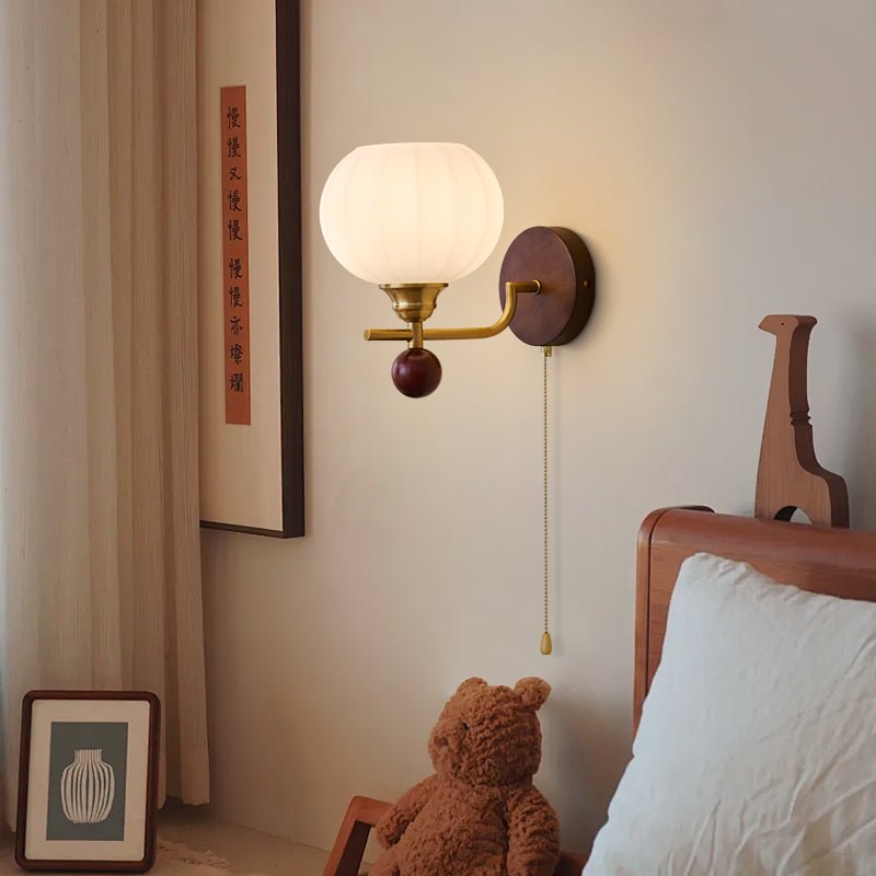 Verrane — Applique murale en bois et verre