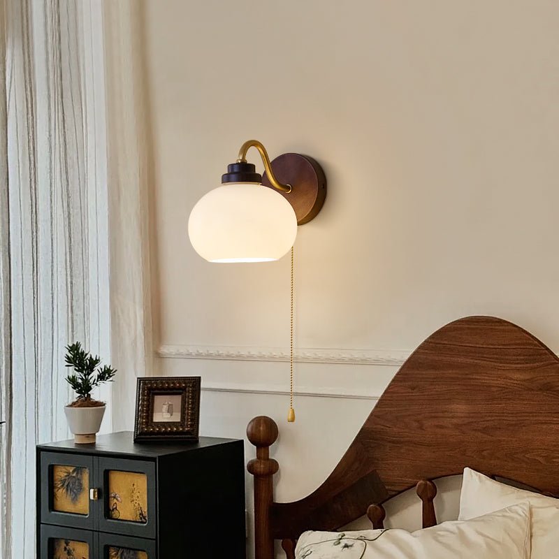 Verrane — Applique murale en bois et verre