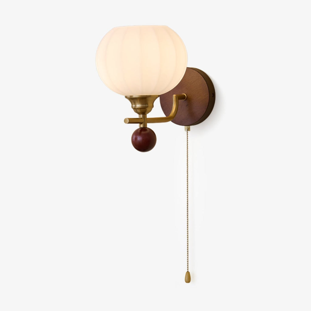 Verrane — Applique murale en bois et verre