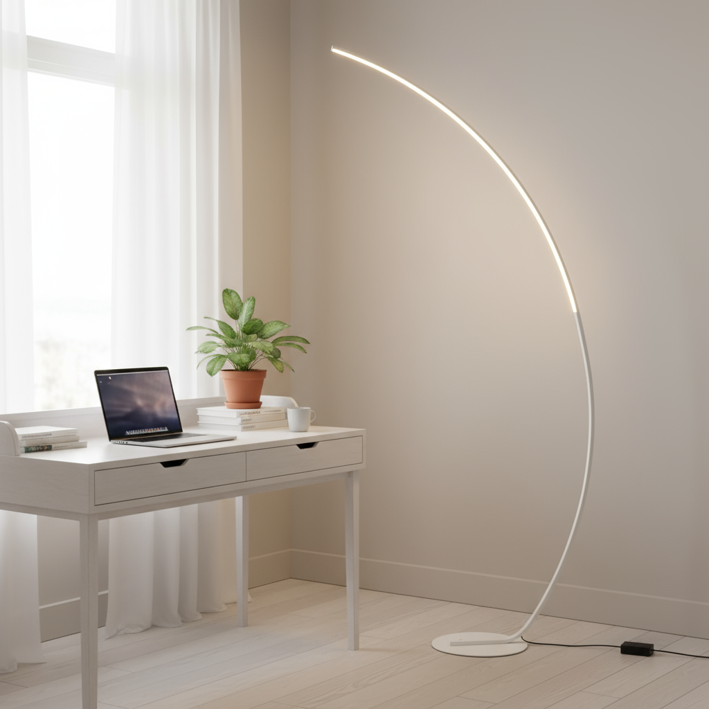 Arqua — Lampadaire LED arqué esprit nordique