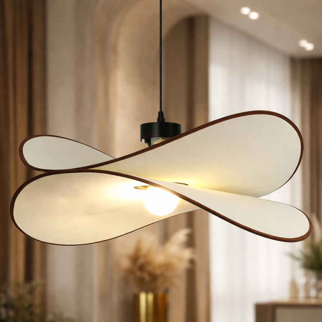 Ondaria — Suspension LED ondulée noire