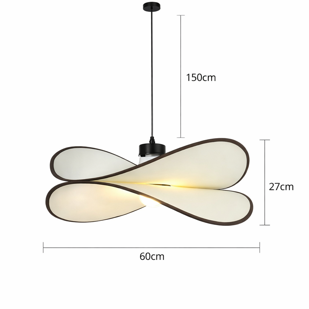 Ondaria — Suspension LED ondulée noire