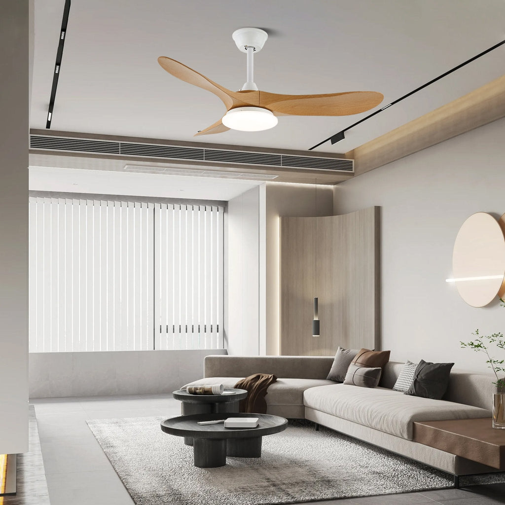 Liora — Ventilateur de plafond lumineux en bois