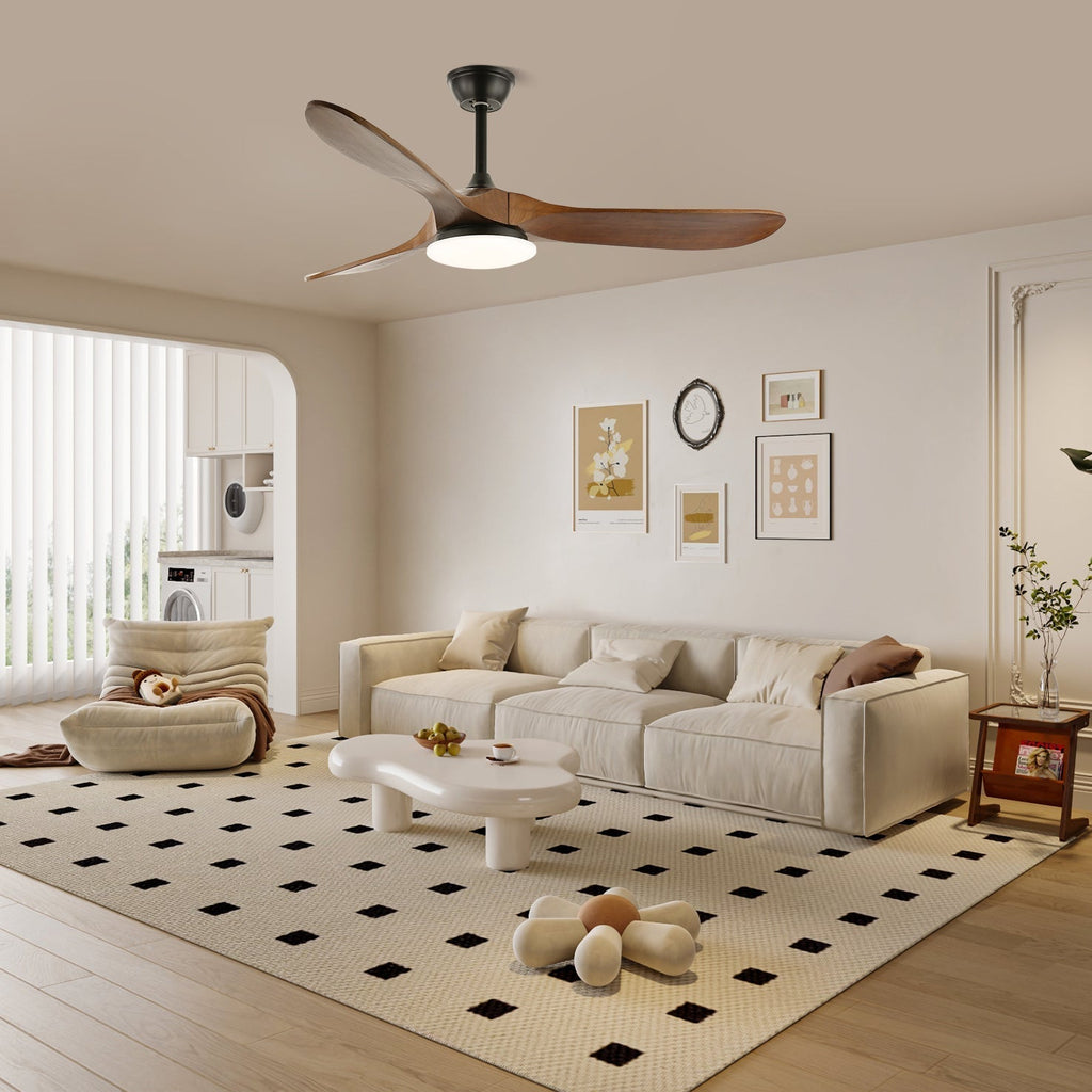 Liora — Ventilateur de plafond lumineux en bois
