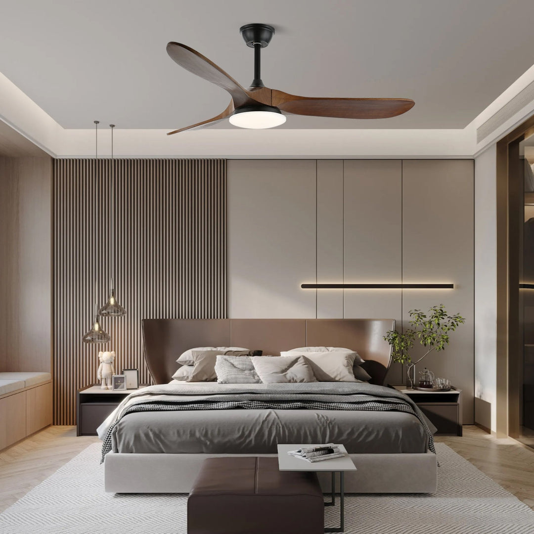 Liora — Ventilateur de plafond lumineux en bois