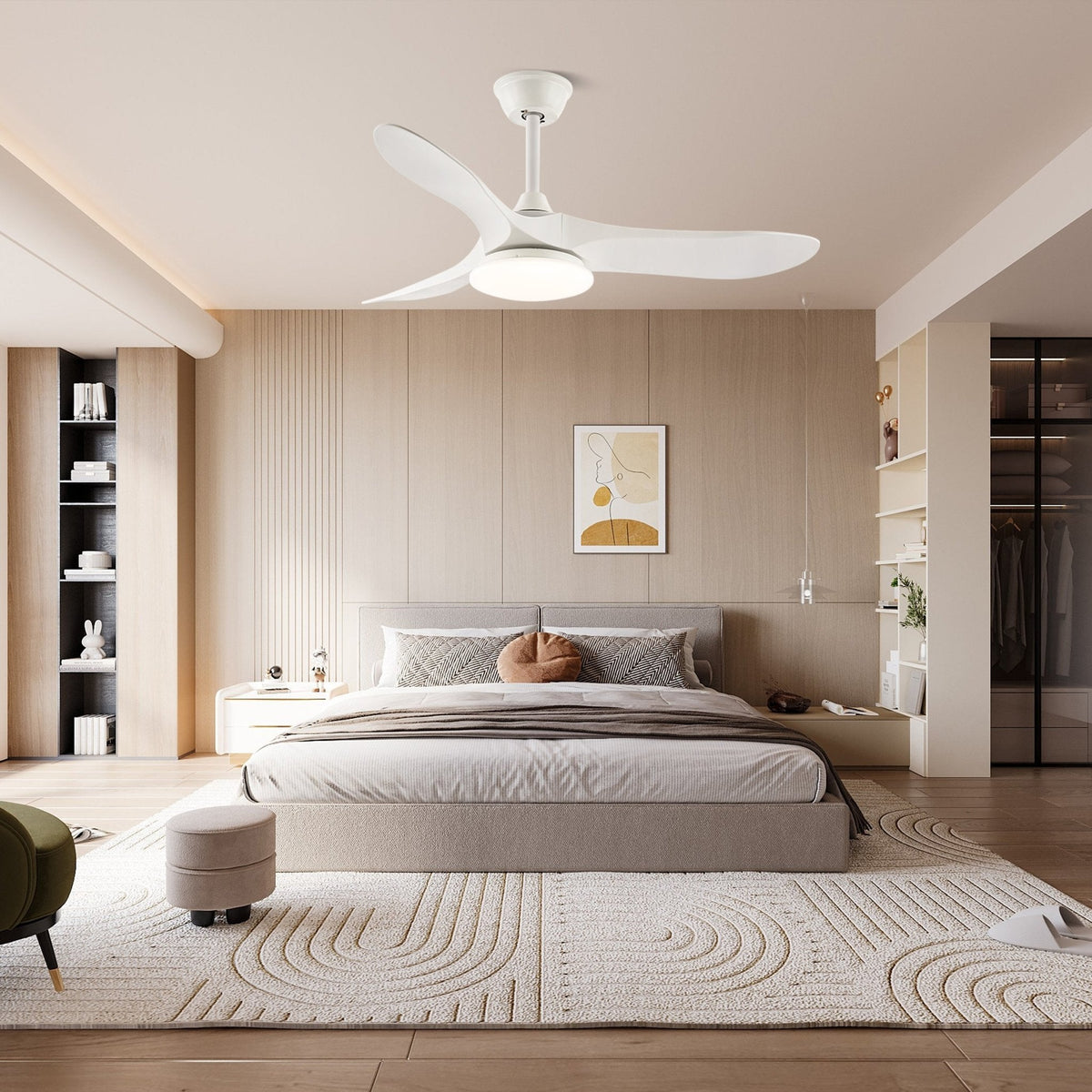 Liora — Ventilateur de plafond lumineux en bois