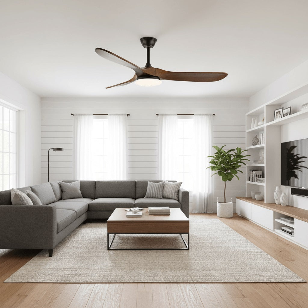 Liora — Ventilateur de plafond lumineux en bois