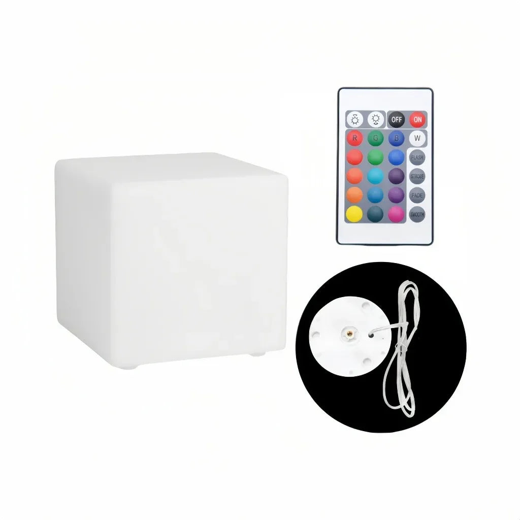 Cubo — Lampe cube LED rechargeable d'extérieur