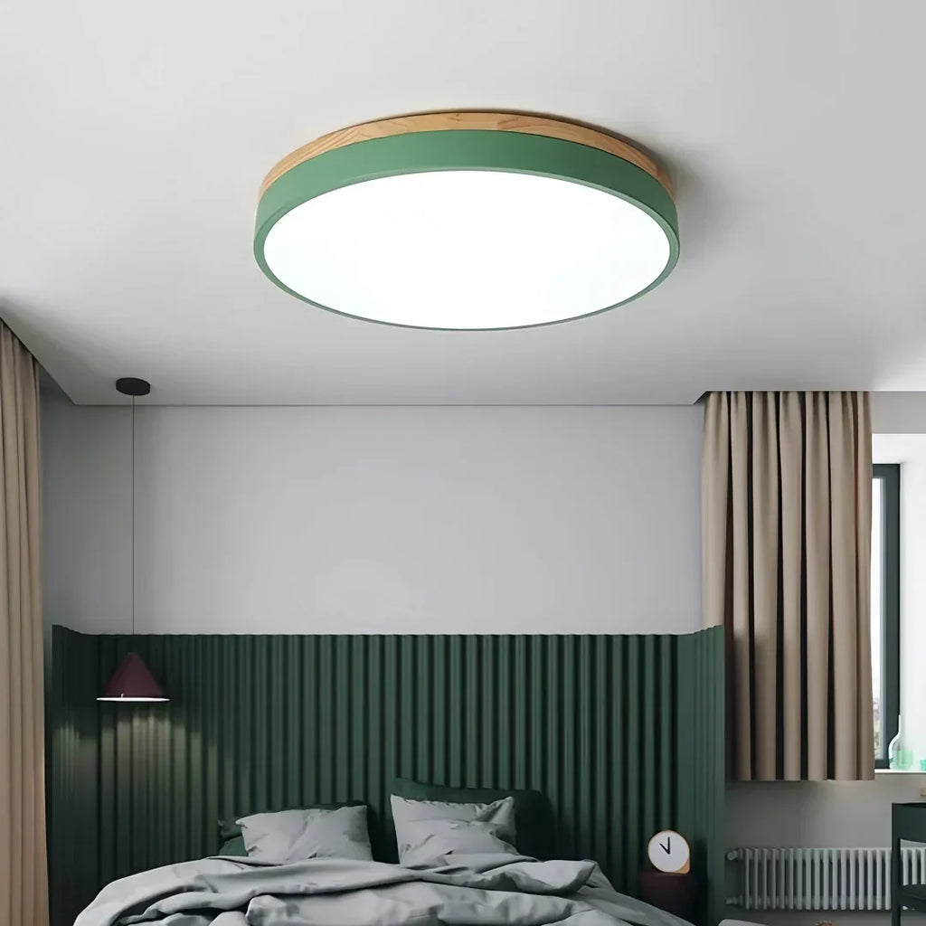 Askel — Plafonnier LED scandinave bois et métal