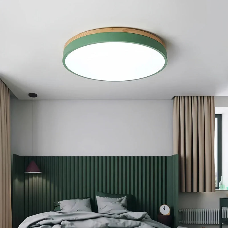 Askel — Plafonnier LED scandinave bois et métal