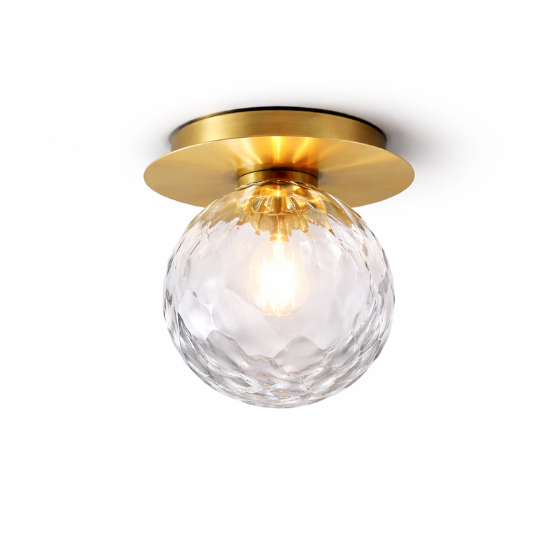 Lunetta — Plafonnier rond en verre opalin