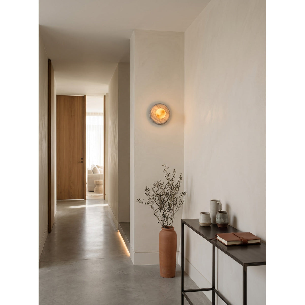 Alba — Applique murale en marbre et albâtre