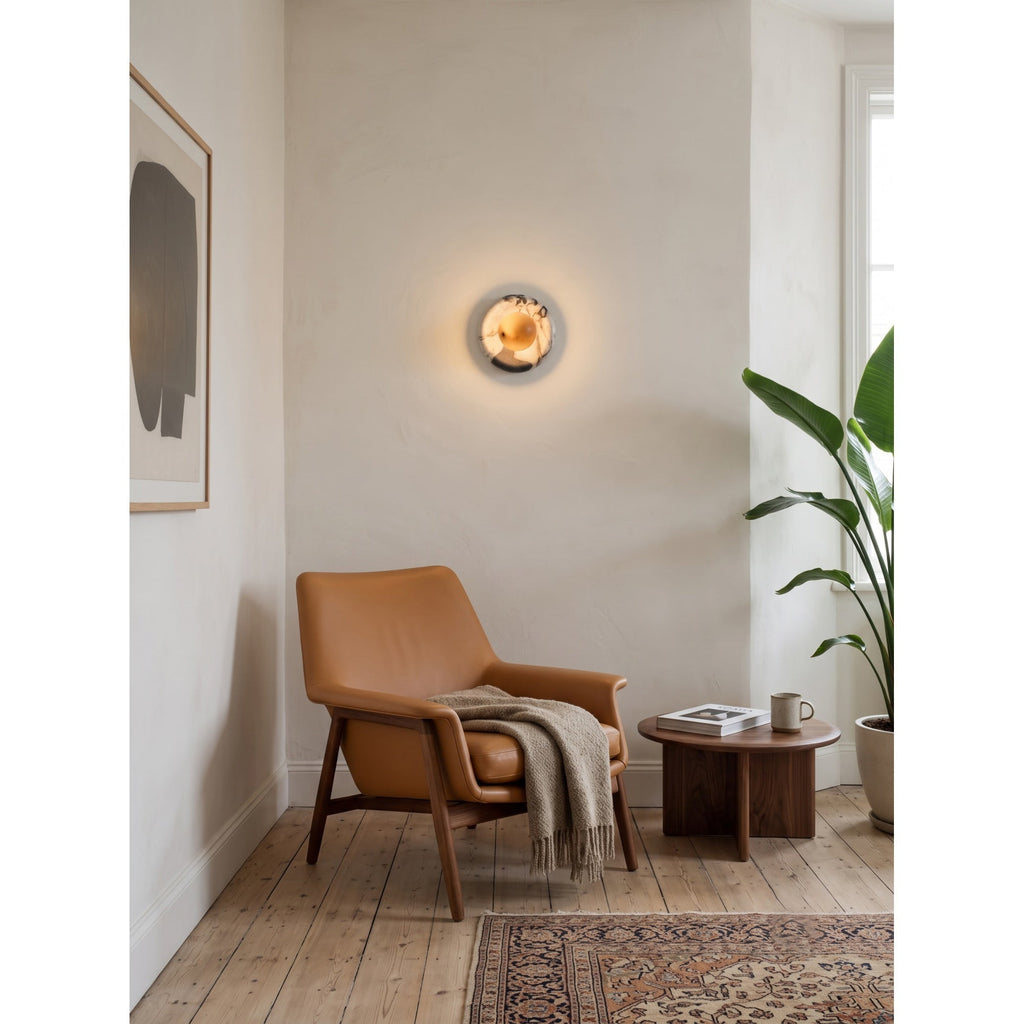 Alba — Applique murale en marbre et albâtre
