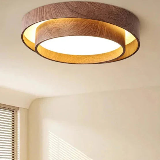 Plafonnier Minimaliste Finition Bois – Modèle Zéphyra (DIMOREE)