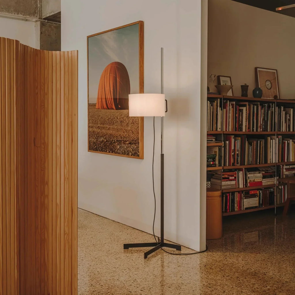 Zelva — Lampe sur pied en métal et tissu
