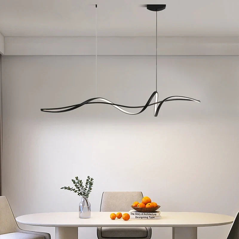 Lisara — Suspension linéaire LED à blanc réglable