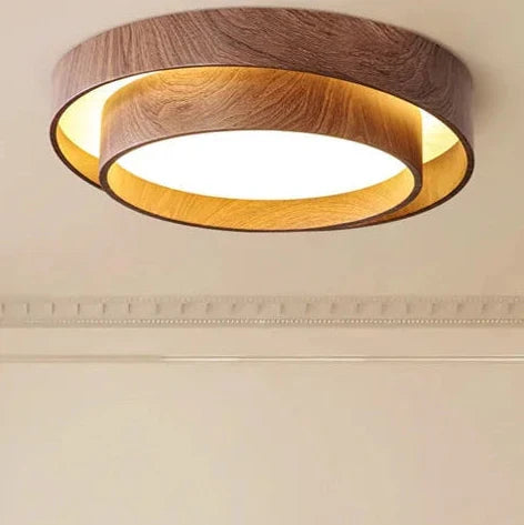 Plafonnier Minimaliste Finition Bois – Modèle Zéphyra (DIMOREE)