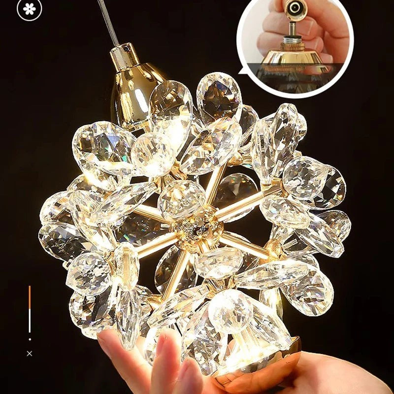 Lustre Cascade en Sphères de Cristal – Modèle Sferella (DIMOREE)