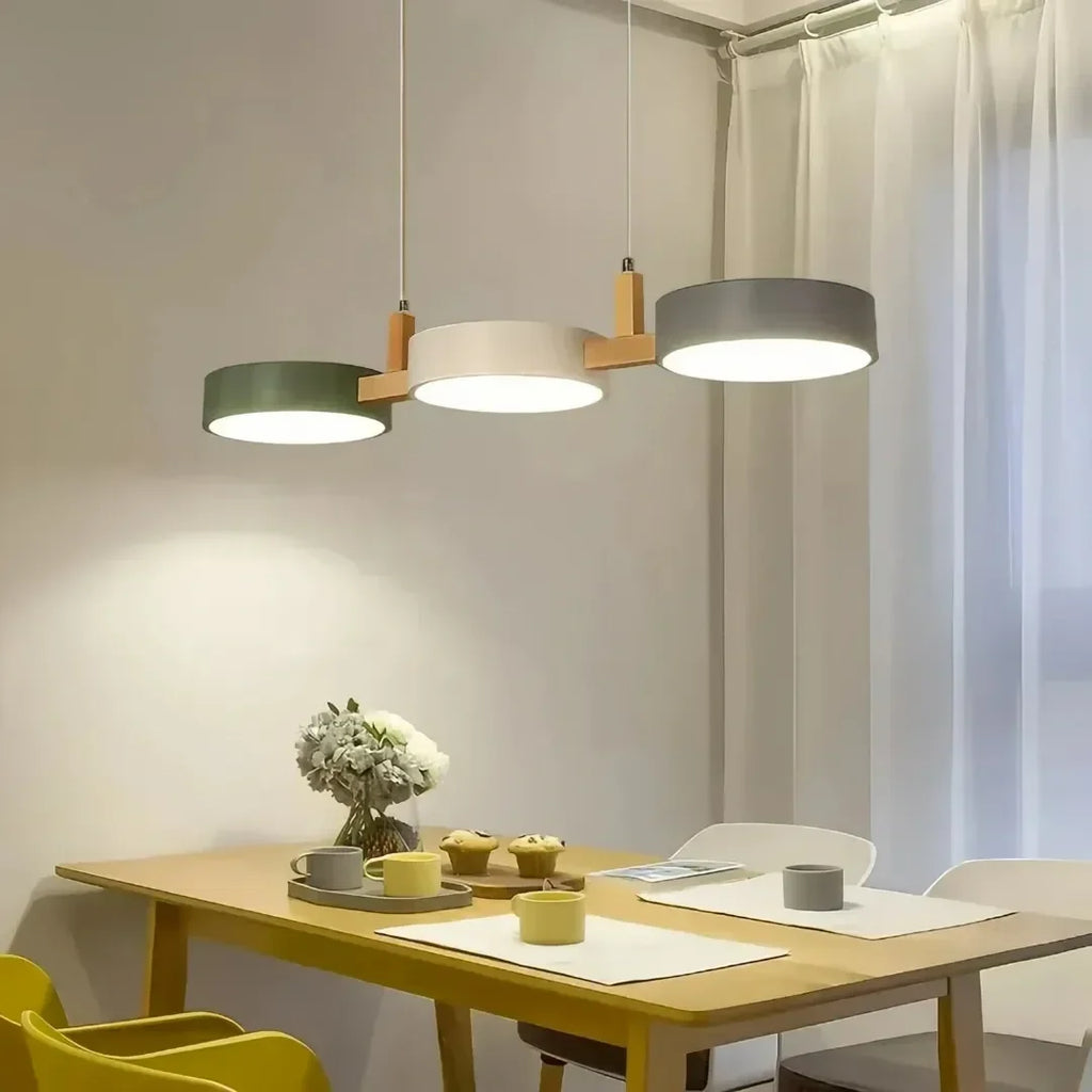 Trielle — Suspension macaron nordique trois lampes