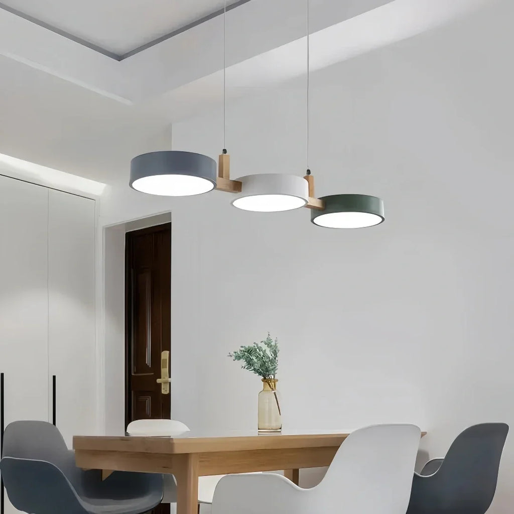 Trielle — Suspension macaron nordique trois lampes