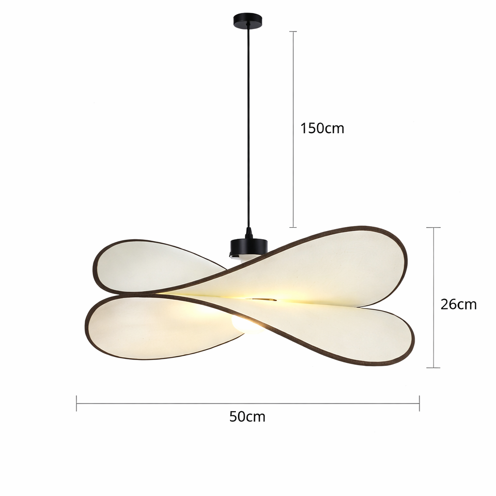 Ondaria — Suspension LED ondulée noire