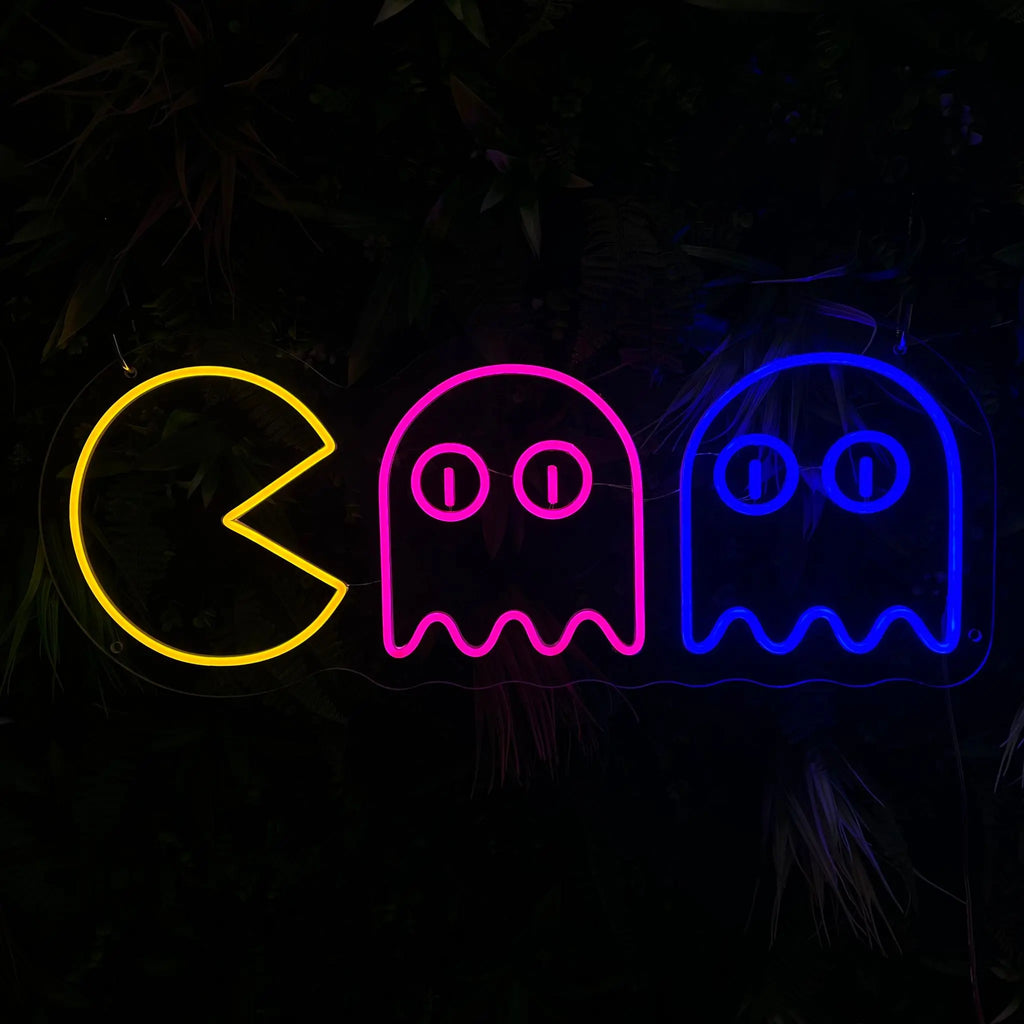 Arcadia — Néon LED Pac-Man esprit arcade